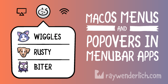 Menus and Popovers in Menu Bar Apps for macOS