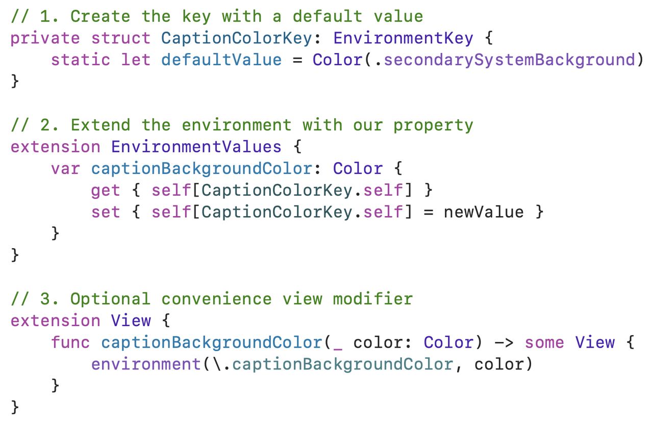 SwiftUI Custom Environment Values