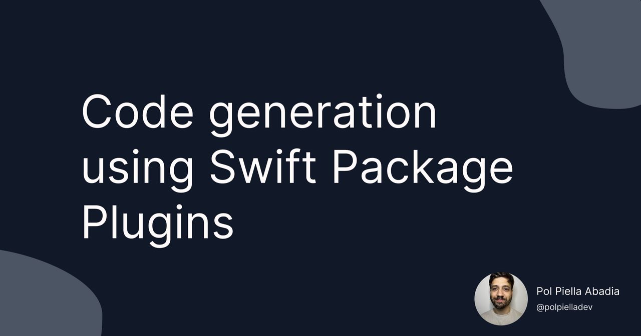 Code generation using Swift Package Plugins